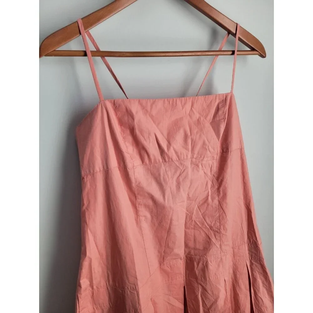 NWT Free People In My Town Pleated Midi Dress Large $108 Canyon Clay